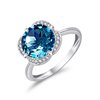 KALISTA LONDON BLUE TOPAZ AND DIAMOND RING