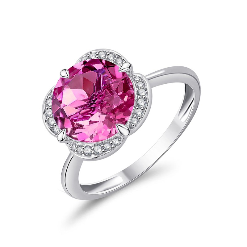 KALISTA ROSE TOPAZ AND DIAMOND RING