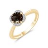 LITTLE KALISTA SMOKY QUARTZ AND DIAMOND RING