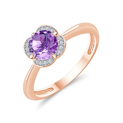 LITTLE KALISTA AMETHYST AND DIAMOND RING