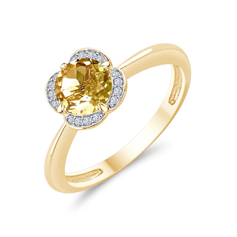 LITTLE KALISTA CITRINE AND DIAMOND RING