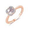 LITTLE KALISTA ROSE QUARTZ AND DIAMOND RING