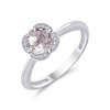LITTLE KALISTA ROSE QUARTZ AND DIAMOND RING