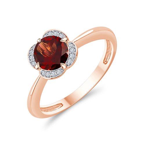 BAGUE LITTLE KALISTA GRENAT ET DIAMANT