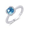 LITTLE KALISTA SWISS BLUE TOPAZ AND DIAMOND RING