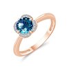 BAGUE LITTLE KALISTA TOPAZE BLUE LONDON ET DIAMANT
