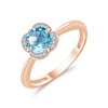 BAGUE LITTLE KALISTA TOPAZE SKY BLUE ET DIAMANT