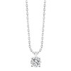Collier 4 griffes 0.15 ct or blanc et diamant de synthèse
