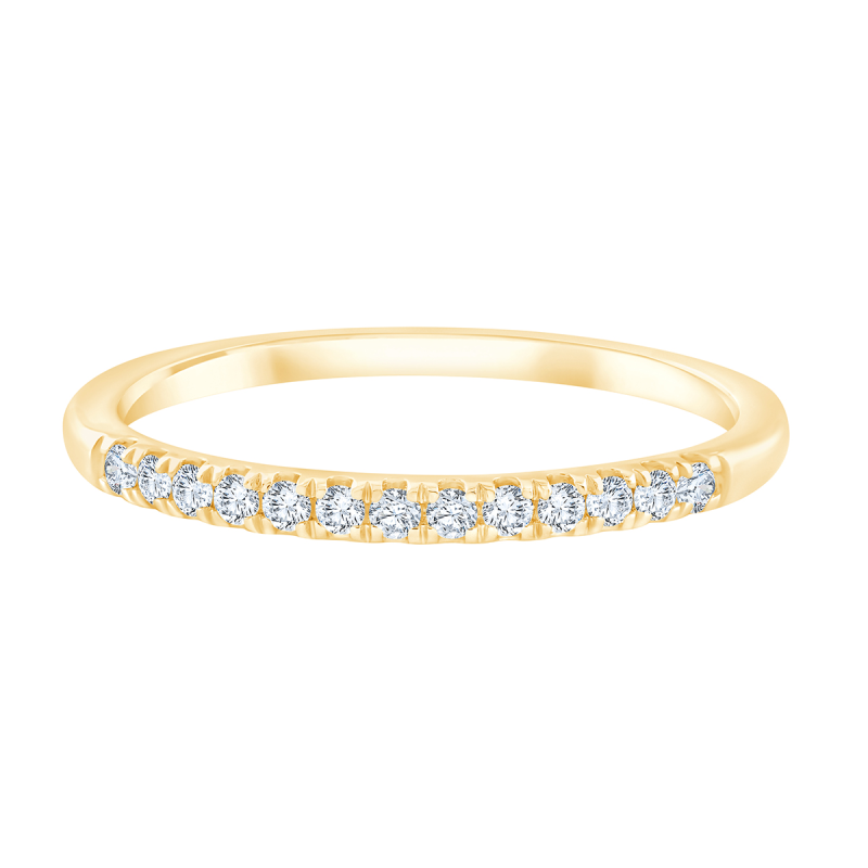 DEMI ALLIANCE EVIDENCE 4 GRIFFES 9 DIAMANTS 0.12 CT