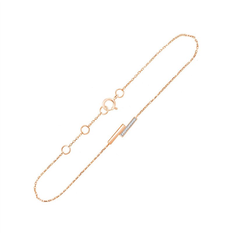 Bracelet toi et moi diamant en or 18 carats