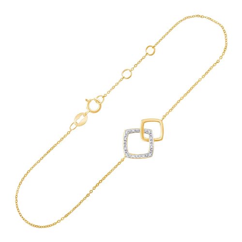 Bracelet toi et moi diamant en or 18 carats