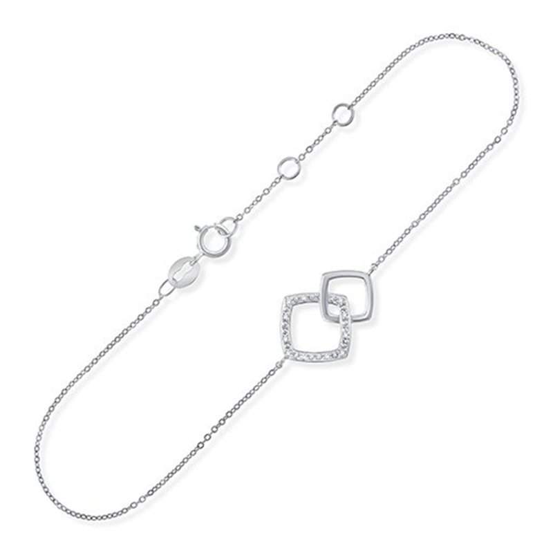 Bracelet toi et moi diamant en or 18 carats