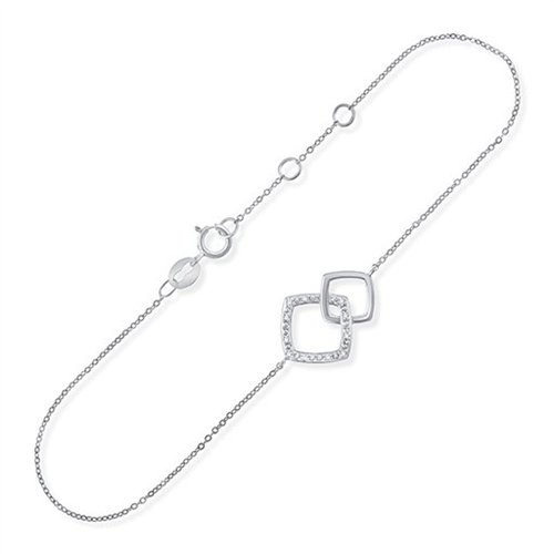 Bracelet toi et moi diamant en or 18 carats