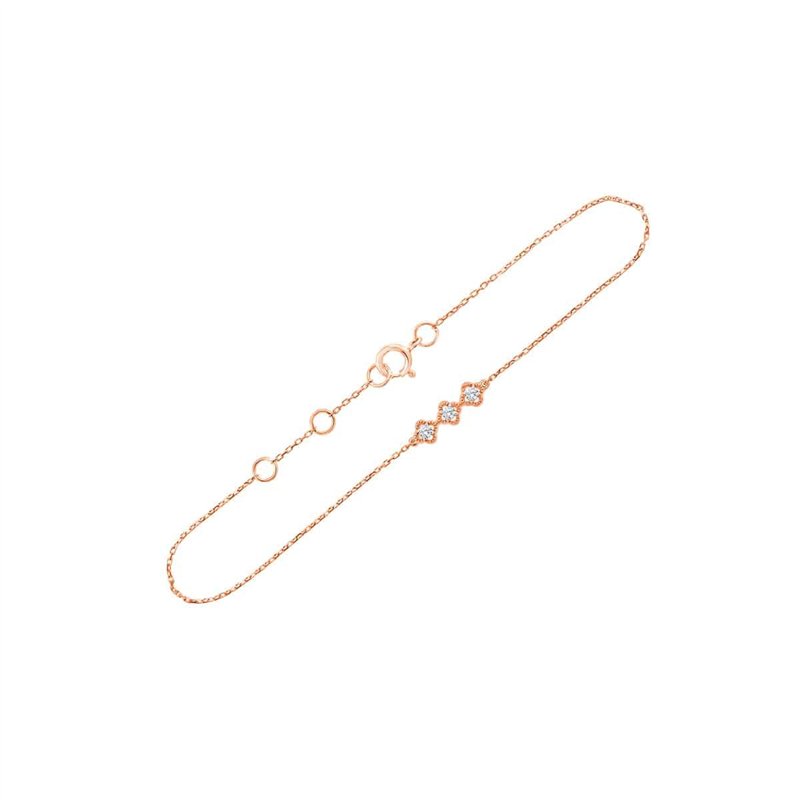 Bracelet toi et moi diamant en or 18 carats