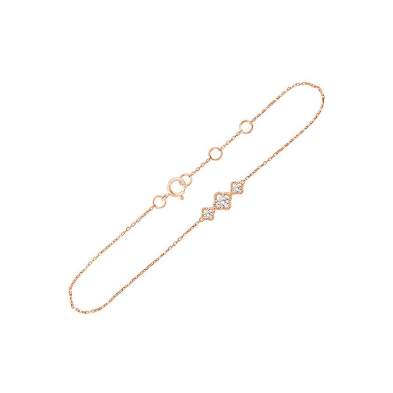Bracelet toi et moi diamant en or 18 carats