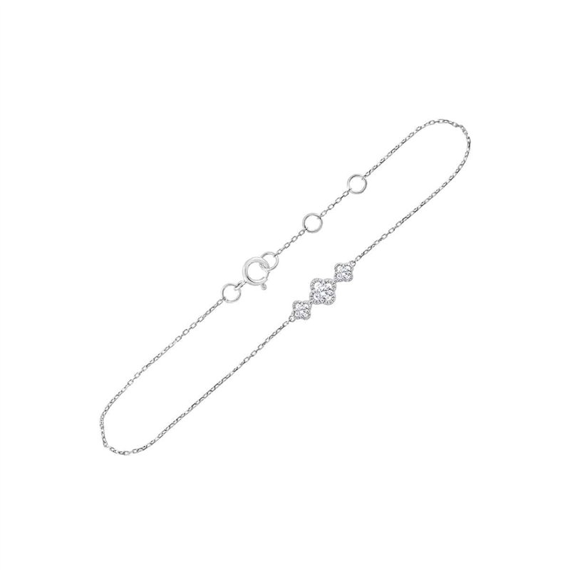 Bracelet toi et moi diamant en or 18 carats