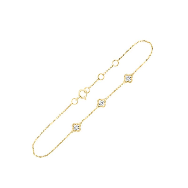 Bracelet serti clos diamant en or 18 carats