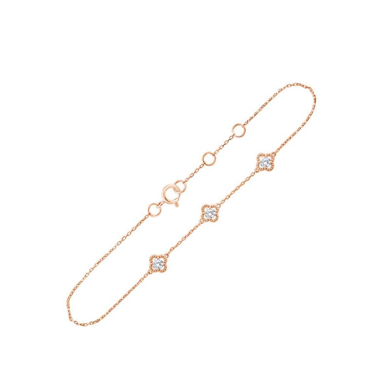 Bracelet serti clos diamant en or 18 carats