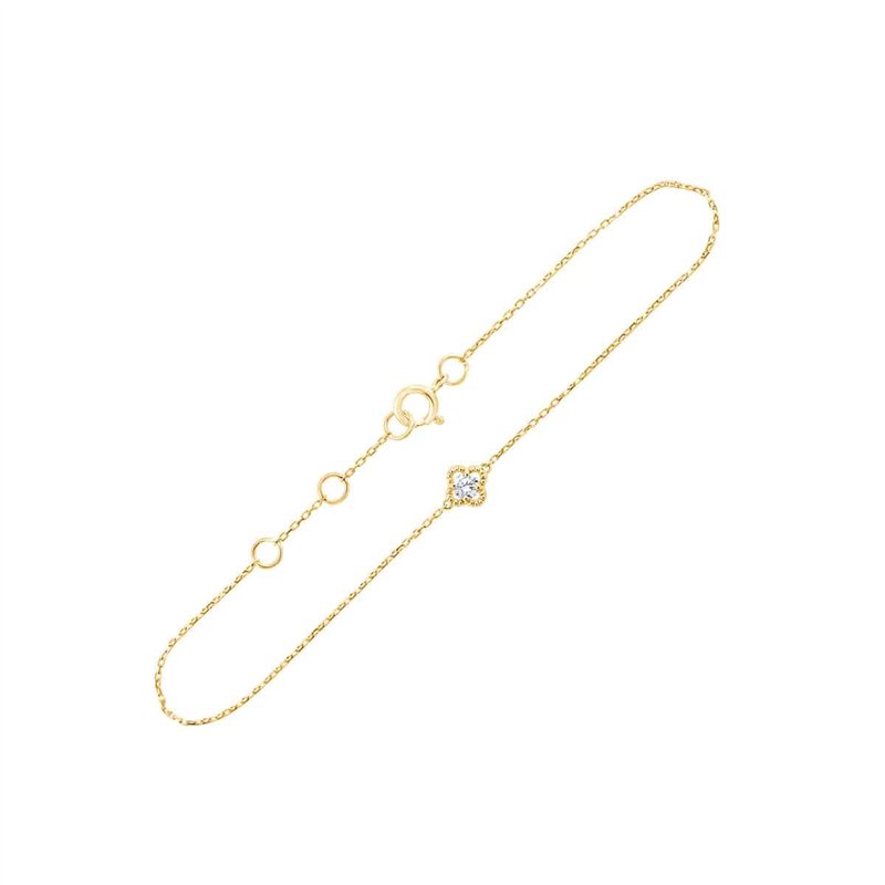 Bracelet serti clos diamant en or 18 carats