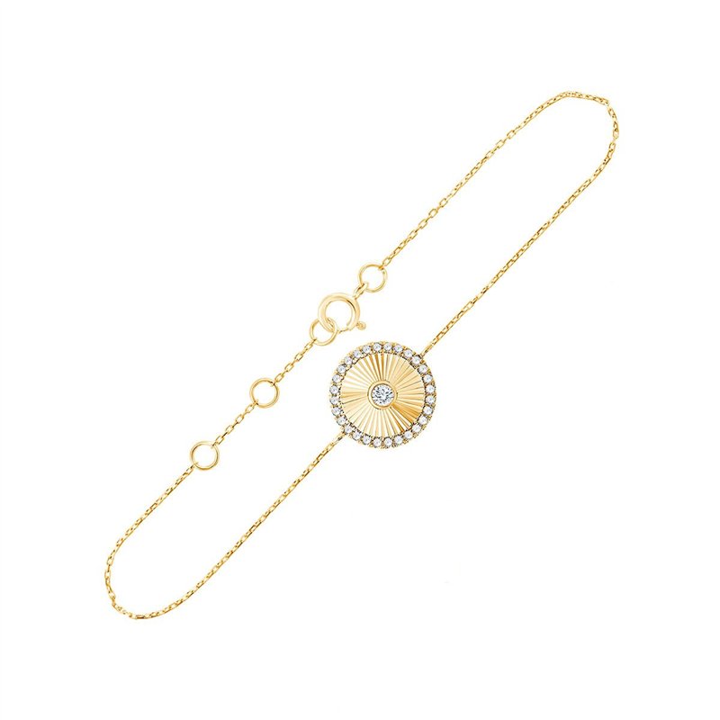 Bracelet serti clos diamant en or 18 carats