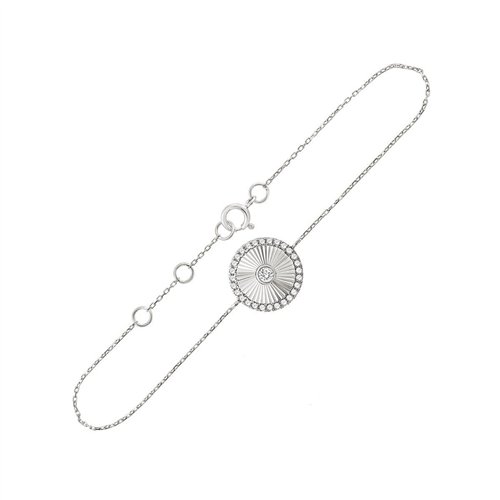 Bracelet serti clos diamant en or 18 carats