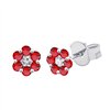 Boucles d'oreilles rubis et diamant en or 18 carats