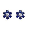 Boucles d'oreilles saphir et diamant en or 18 carats