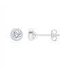 Boucles d'oreilles serti clos diamant en or 18 carats