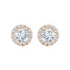 Boucles d'oreilles serti clos diamant en or 18 carats