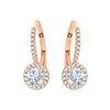 Boucles d'oreilles serti clos diamant en or 18 carats