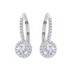 Boucles d'oreilles serti clos diamant en or 18 carats