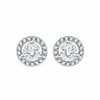 Boucles d'oreilles trilogie diamant en or 18 carats