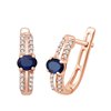 Boucles d'oreilles saphir et diamant en or 18 carats