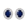 Boucles d'oreilles saphir et diamant en or 18 carats