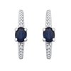 Boucles d'oreilles saphir et diamant en or 18 carats