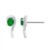Boucles d'oreilles émeraude et diamant en or 18 carats