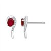 Boucles d'oreilles rubis et diamant en or 18 carats