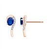 Boucles d'oreilles saphir et diamant en or 18 carats