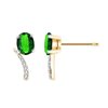 Boucles d'oreilles émeraude et diamant en or 18 carats