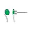 Boucles d'oreilles émeraude et diamant en or 18 carats