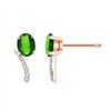 Boucles d'oreilles émeraude et diamant en or 18 carats