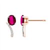 Boucles d'oreilles rubis et diamant en or 18 carats