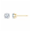 Boucles d'oreilles serti clos diamant en or 18 carats