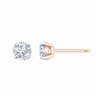 Boucles d'oreilles serti clos diamant en or 18 carats
