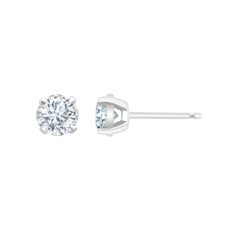 Boucles d'oreilles serti clos diamant en or 18 carats