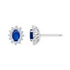 Boucles d'oreilles saphir et diamant en or 18 carats