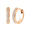 Boucles d'oreilles serti clos diamant en or 18 carats