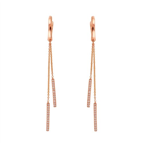 Boucles d'oreilles serti clos diamant en or 18 carats