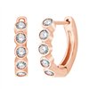 Boucles d'oreilles trilogie diamant en or 18 carats