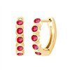 Boucles d'oreilles trilogie diamant en or 18 carats